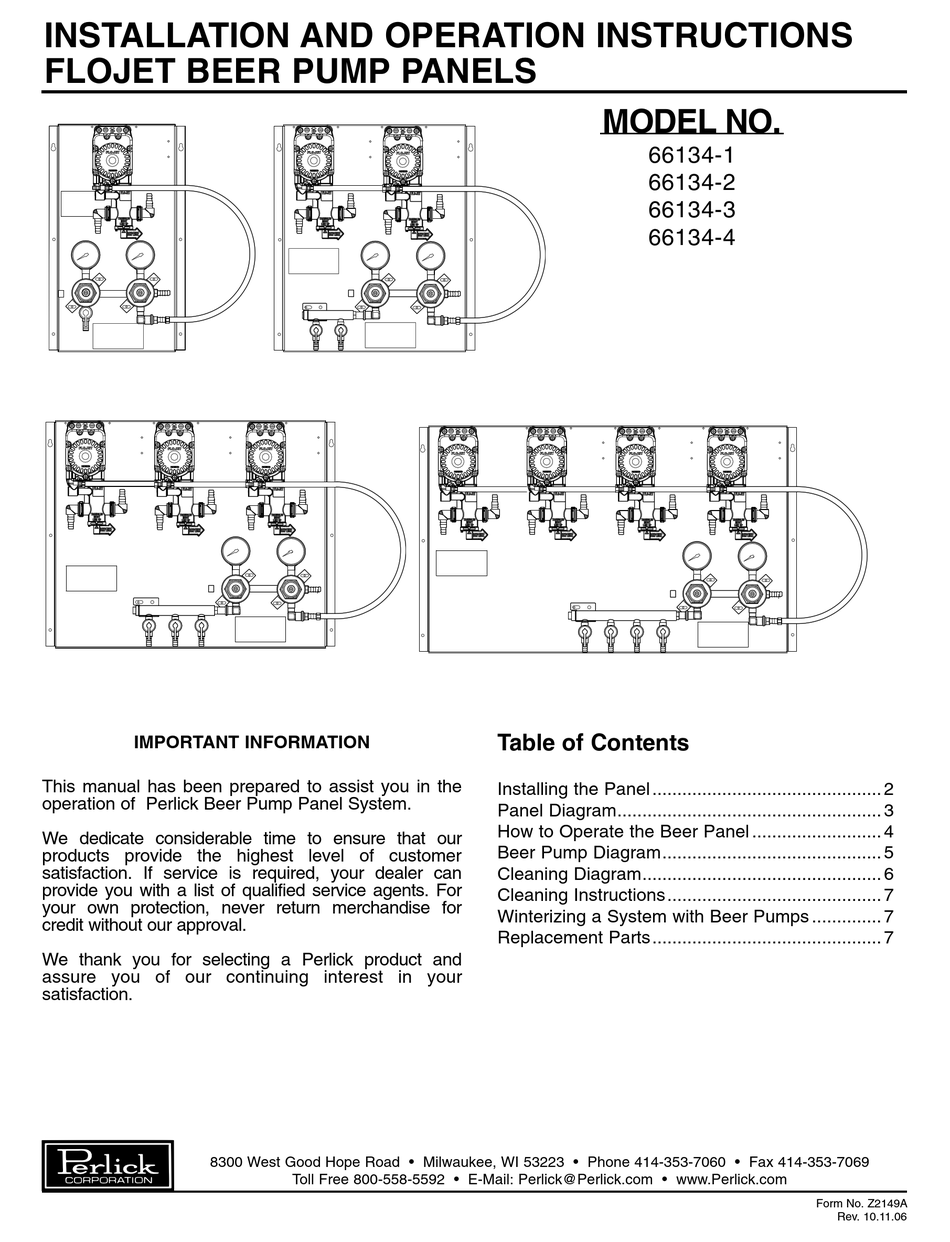 PERLICK 661342 INSTALLATION AND OPERATION INSTRUCTIONS MANUAL Pdf