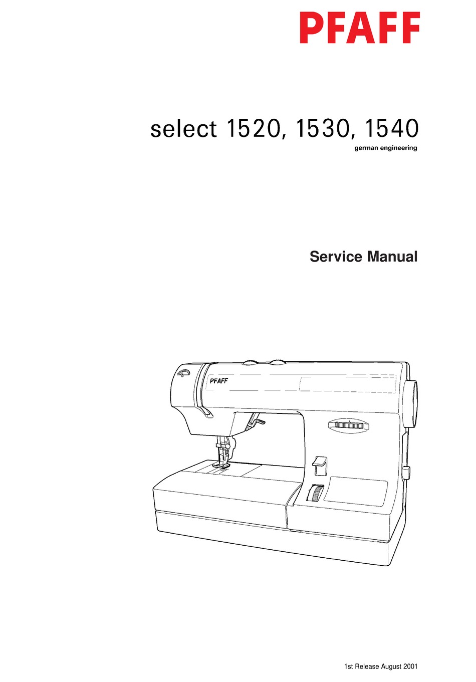 PFAFF SELECT 1520 SERVICE MANUAL Pdf Download ManualsLib