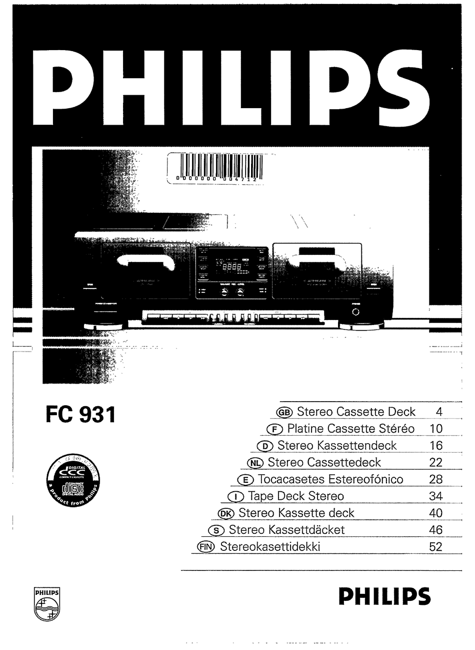 70FC931 Riemen Set Für KassettenDeck Philips FC-931 FC931 