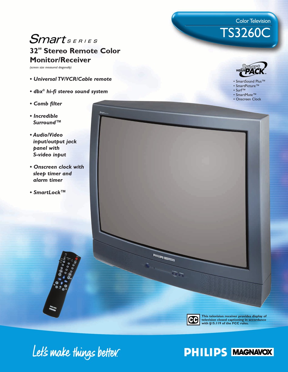 PHILIPS/MAGNAVOX MAGNAVOX TS 3260C SPECIFICATIONS Pdf Download | ManualsLib