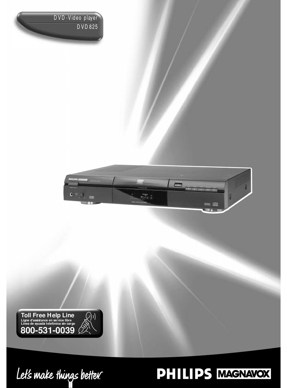 PHILIPS DVD825 MANUAL Pdf Download ManualsLib