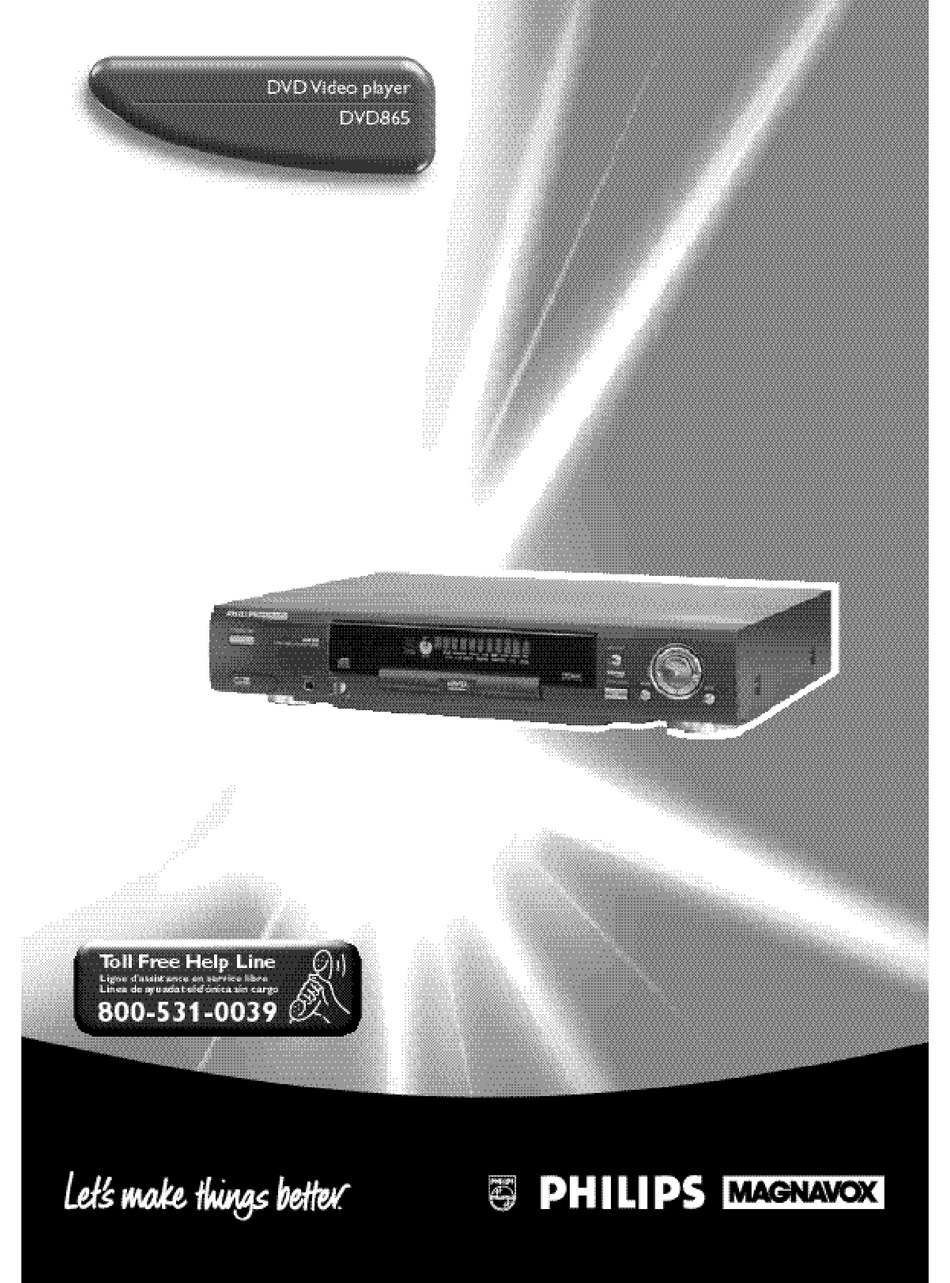 PHILIPS DVD865 USER MANUAL Pdf Download ManualsLib
