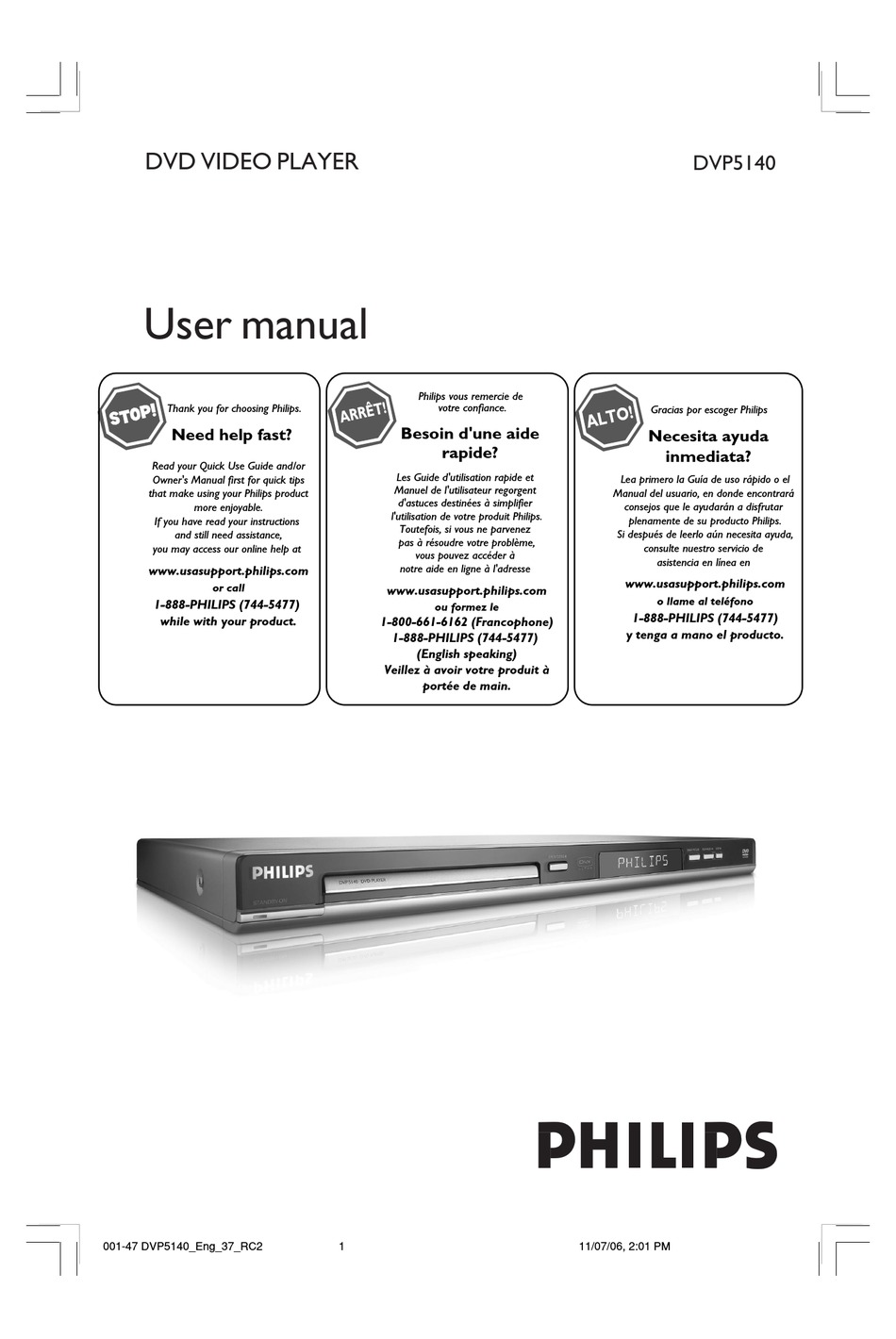 PHILIPS DVP5140 USER MANUAL Pdf Download | ManualsLib