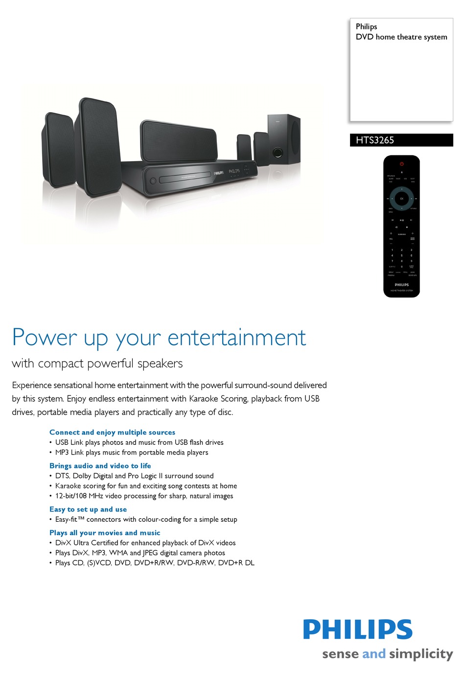 philips home theatre hts3265