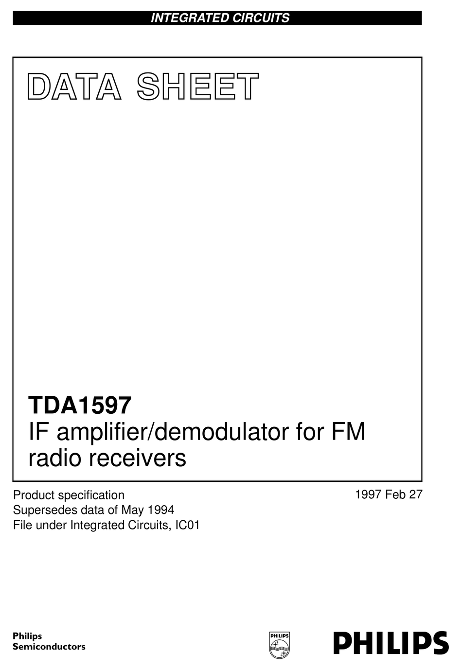 PHILIPS TDA1597 DATASHEET Pdf Download | ManualsLib