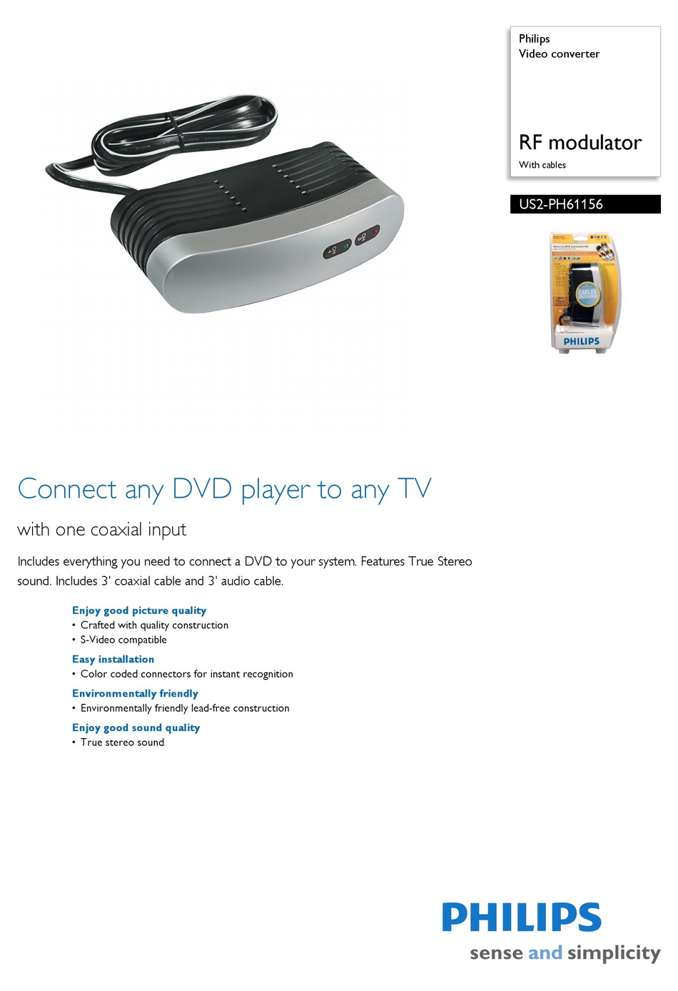 PHILIPS US2PH61156 SPECIFICATIONS Pdf Download ManualsLib