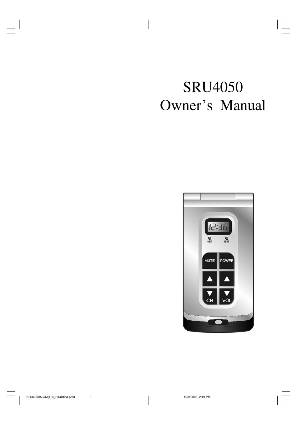 PHILIPS SRU4050 OWNER'S MANUAL Pdf Download | ManualsLib