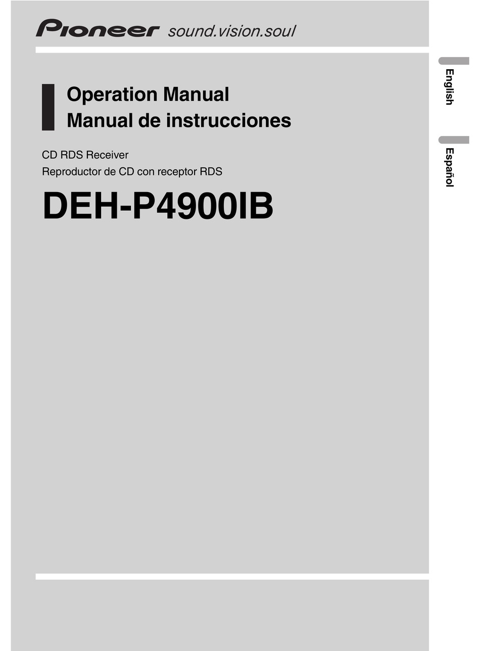 PIONEER DEH-P4900IB OPERATION MANUAL Pdf Download | ManualsLib