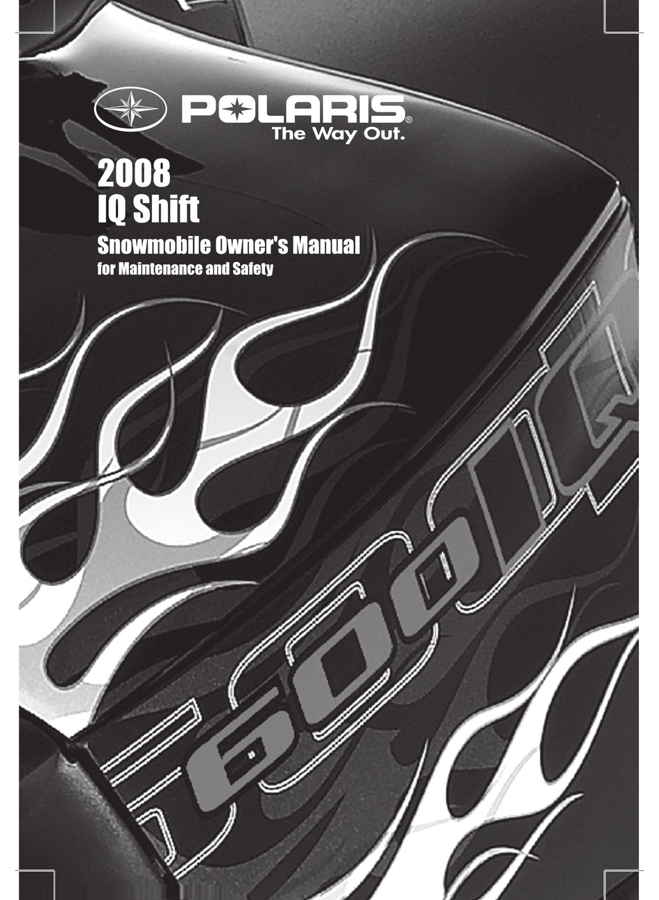 POLARIS 2008 OWNER'S MANUAL FOR MAINTENANCE AND SAFETY Pdf Download