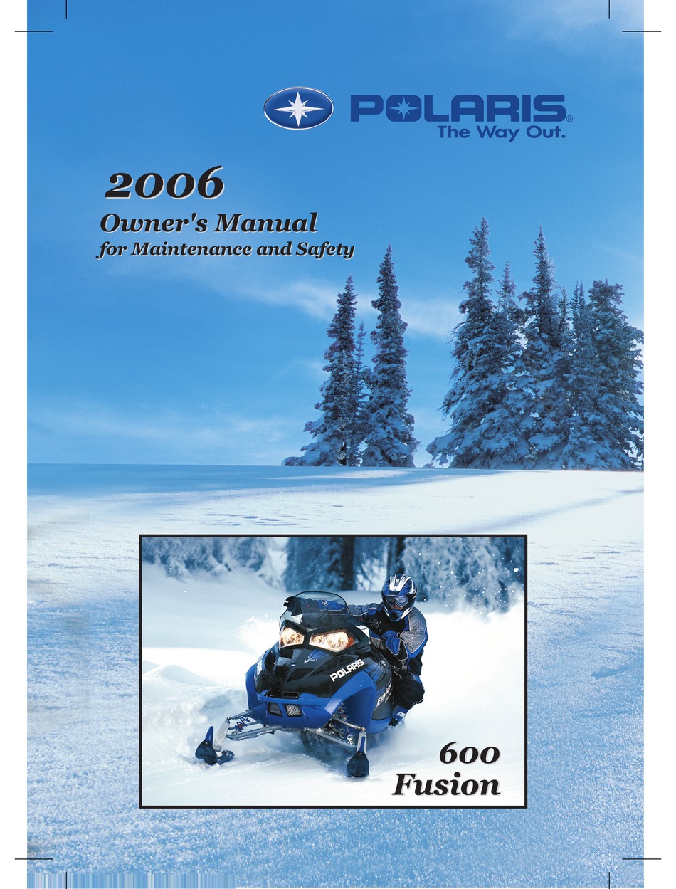 POLARIS 600 FUSION OWNER'S MANUAL Pdf Download ManualsLib