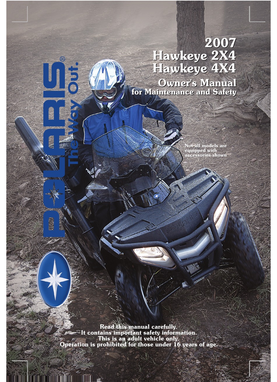 Polaris Hawkeye 300 4x4 Owner S Manual Pdf Download Manualslib