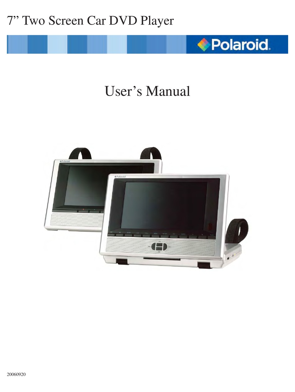 POLAROID OVERHEAD DVD PLAYER USER MANUAL Pdf Download ManualsLib