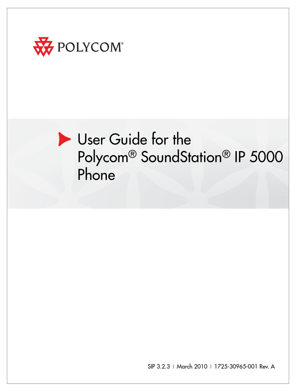 Polycom Soundstation Ip 5000 User Manual Pdf Download Manualslib