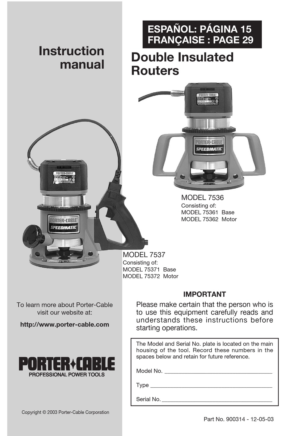 54 Cool Porter Cable Router 690lr Manual - Forsyth