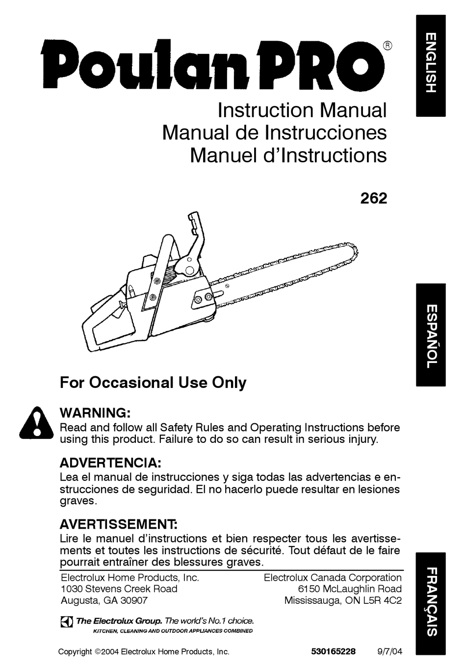 POULAN PRO 530165228 INSTRUCTION MANUAL Pdf Download ManualsLib