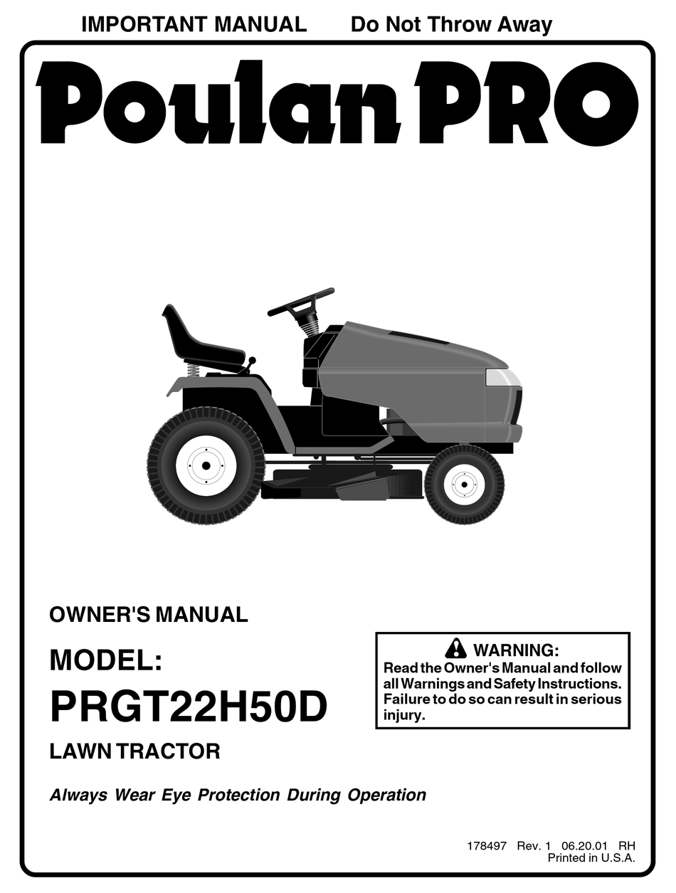 POULAN PRO 178497 OWNER'S MANUAL Pdf Download | ManualsLib