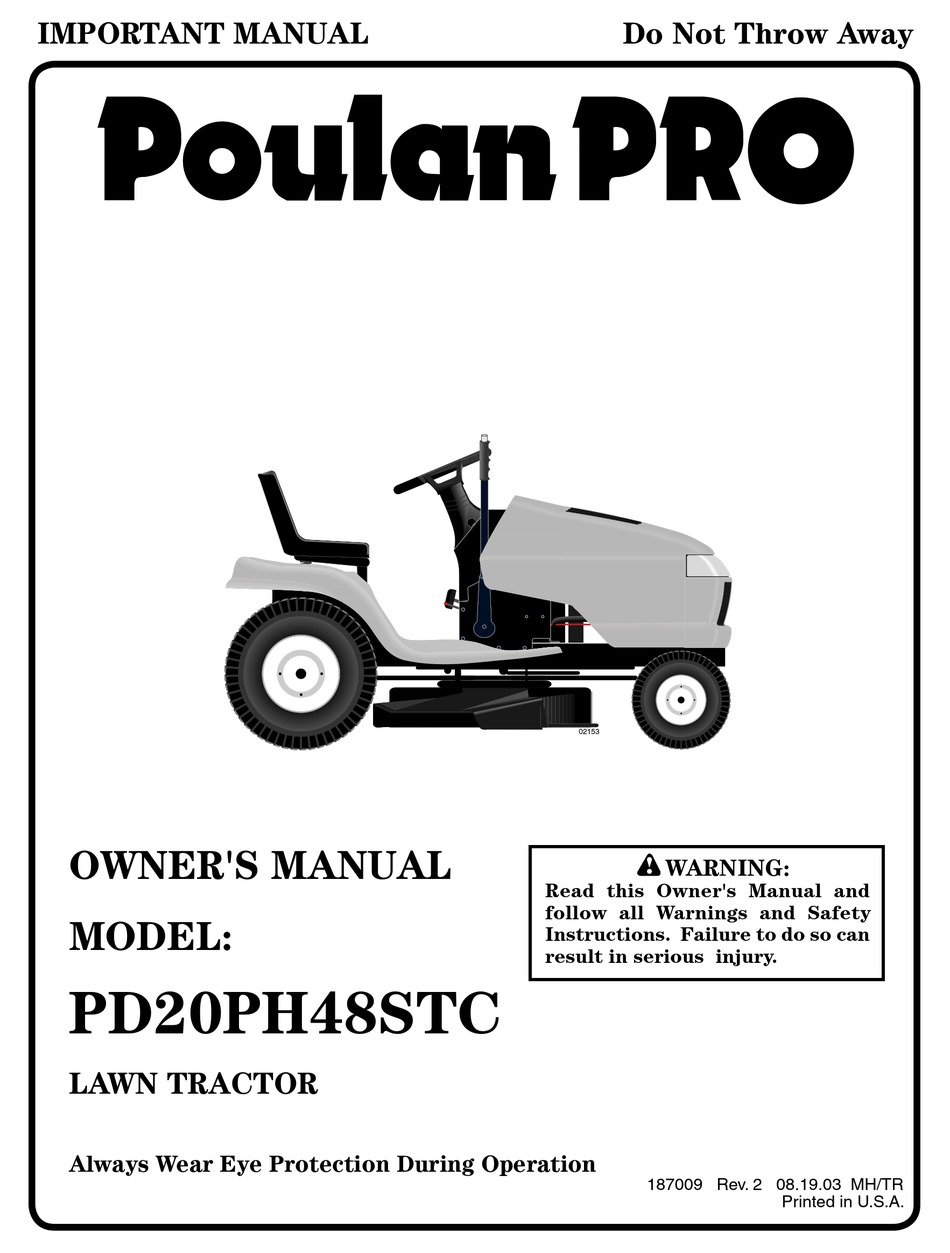 POULAN PRO 187009 OWNER'S MANUAL Pdf Download | ManualsLib