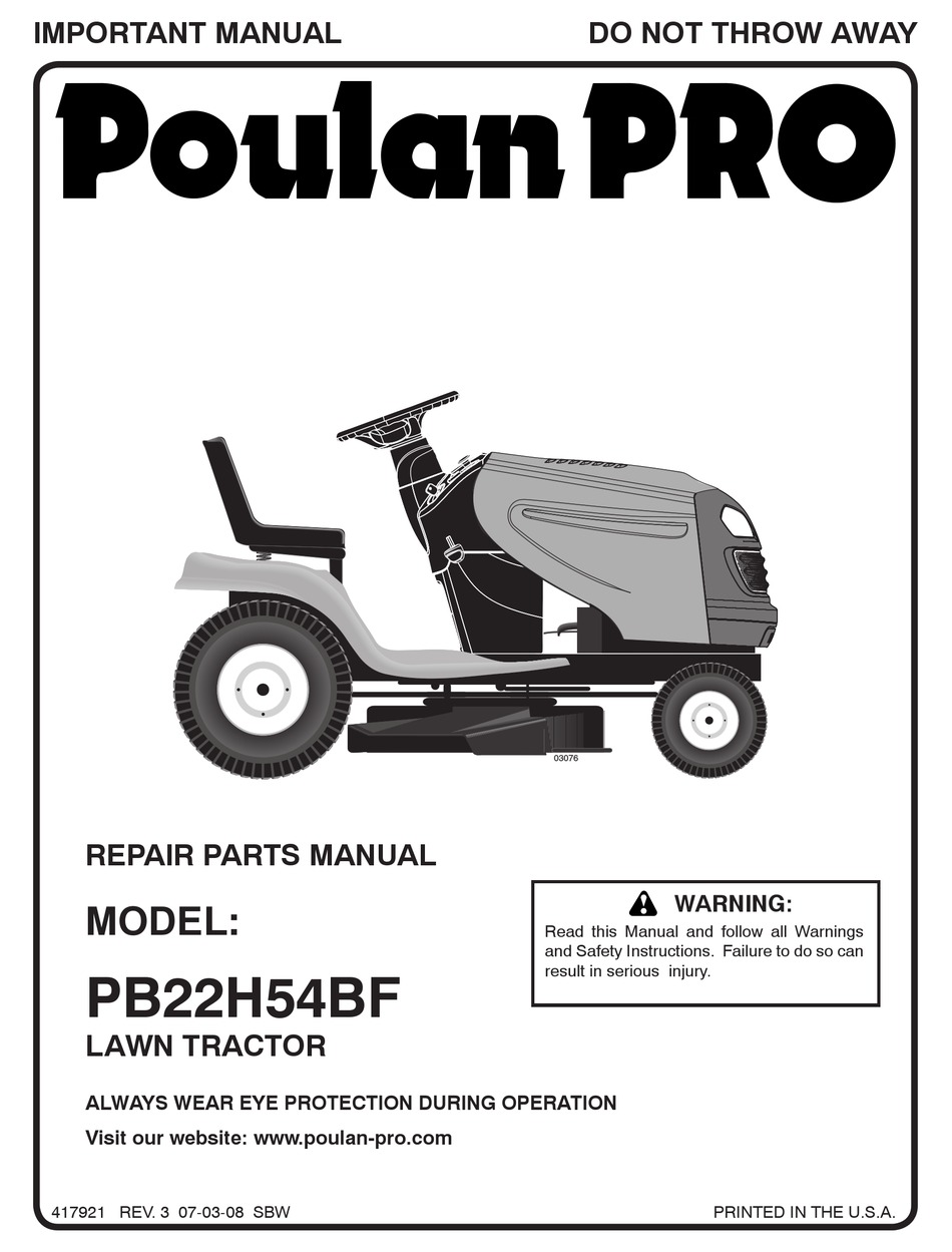 Image of Poulan Pro website