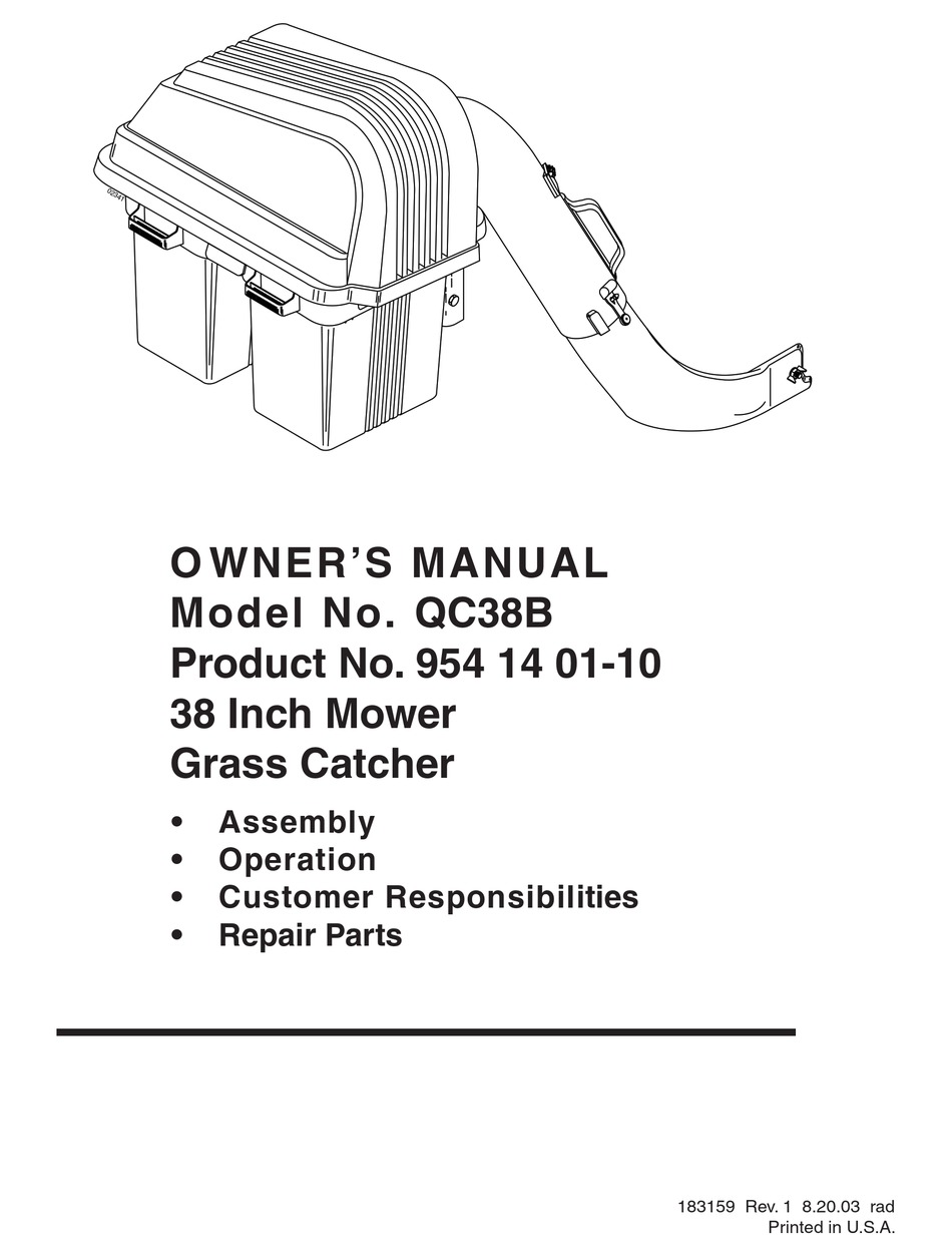 ELECTROLUX 183159 OWNER'S MANUAL Pdf Download ManualsLib