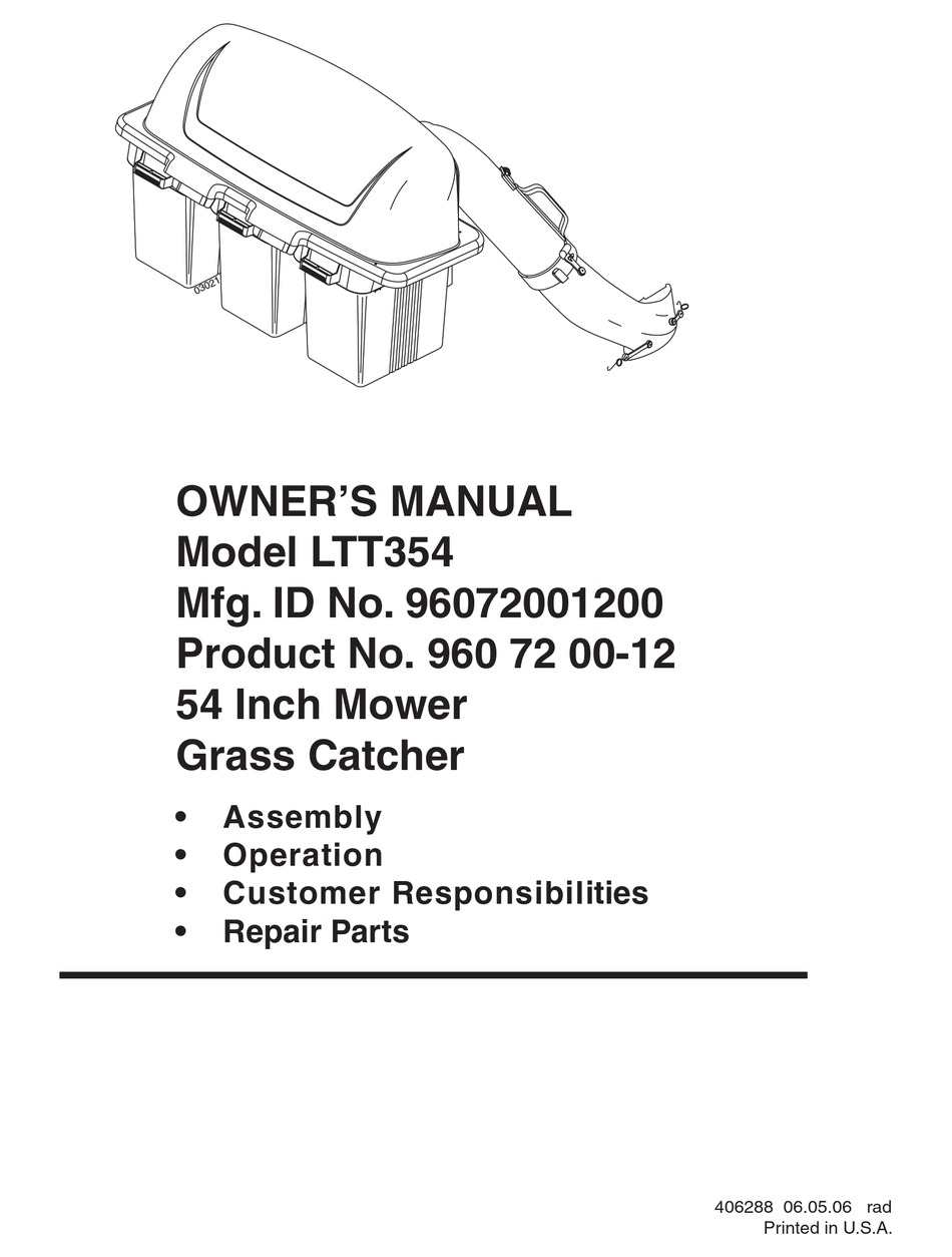 ELECTROLUX 406288 OWNER