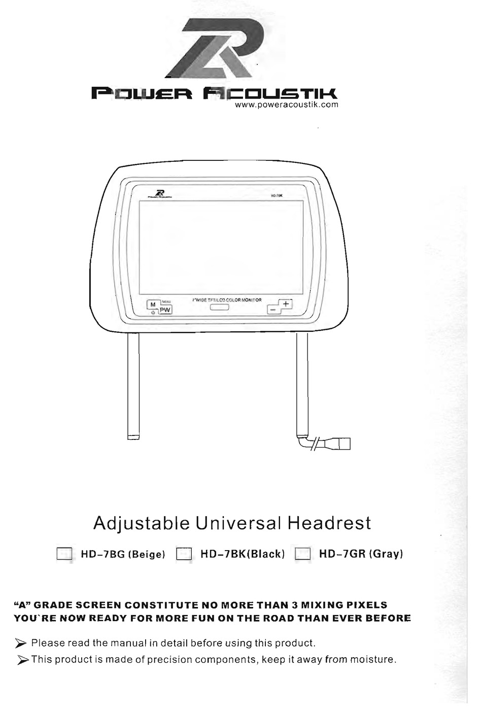 POWER ACOUSTIK HD7BG USER MANUAL Pdf Download ManualsLib