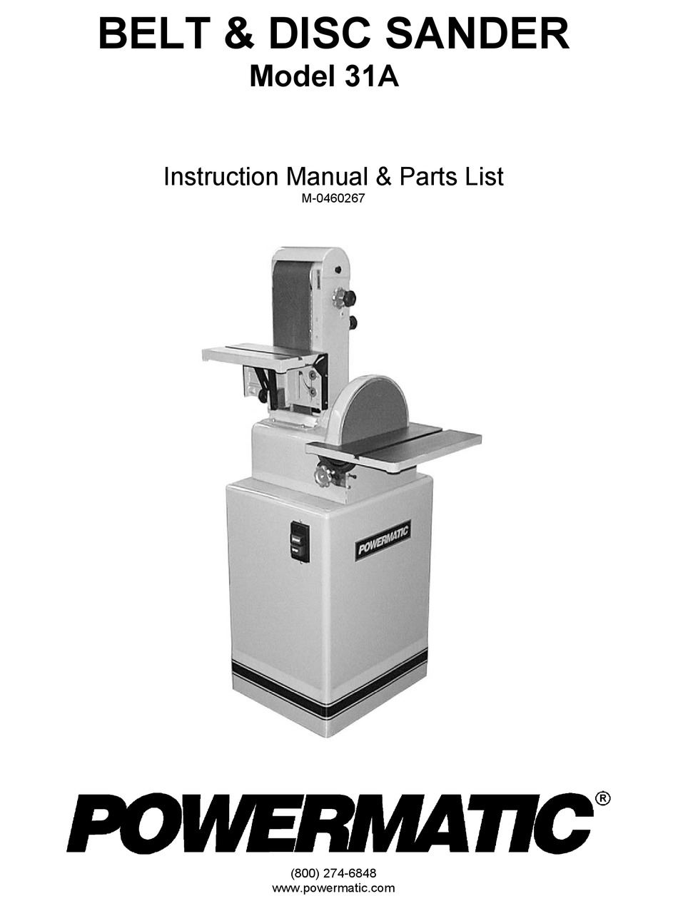 POWERMATIC 31A INSTRUCTION MANUAL & PARTS LIST Pdf Download | ManualsLib