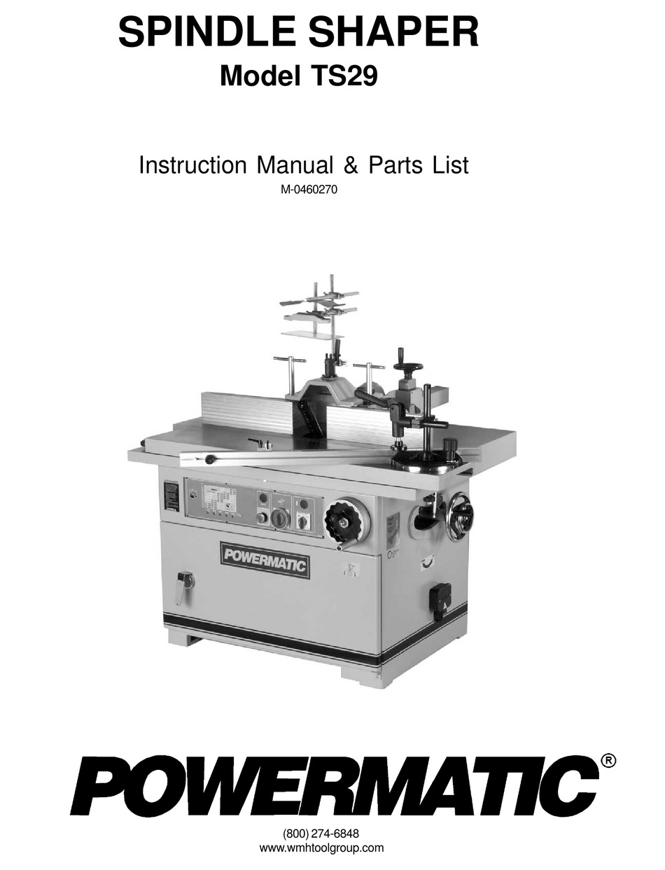 Powermatic Ts29 Instruction Manual And Parts List Pdf Download Manualslib