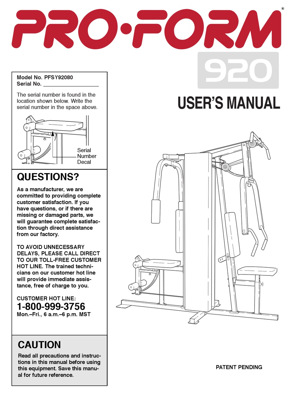 Proform 920 2025 home gym