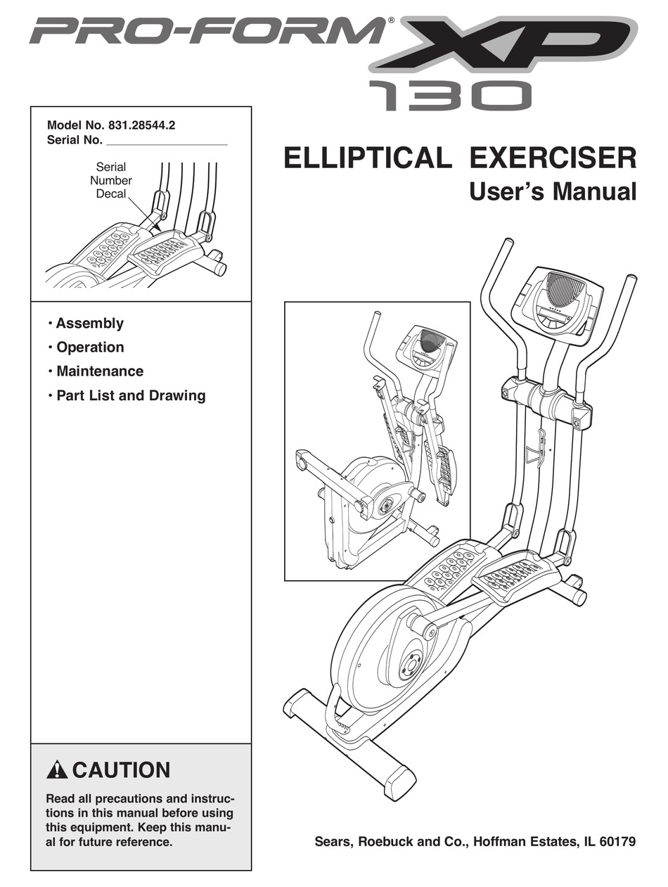 PROFORM XP 130 831.28544.2 USER MANUAL Pdf Download | ManualsLib