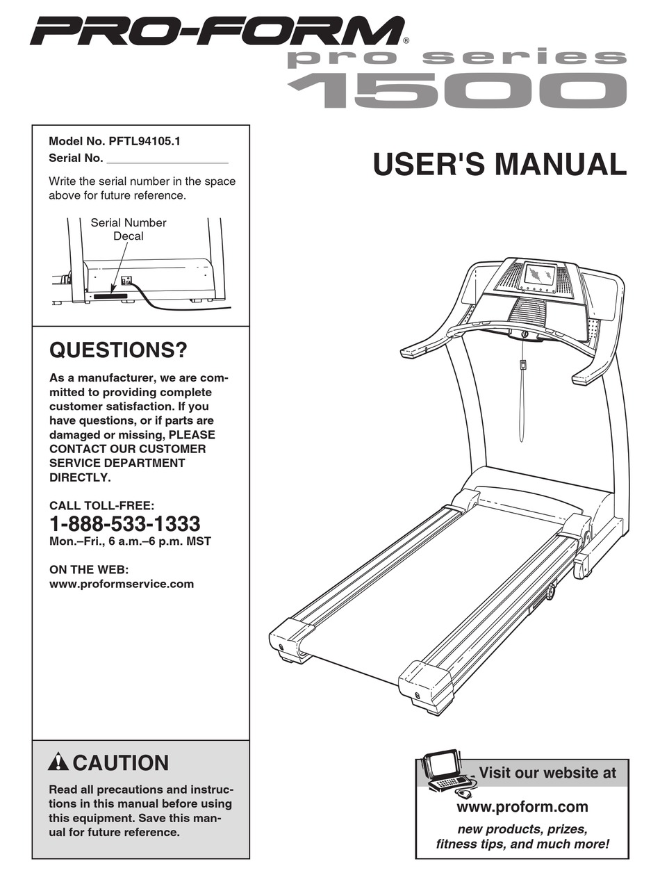 Proform best sale 1500 treadmill