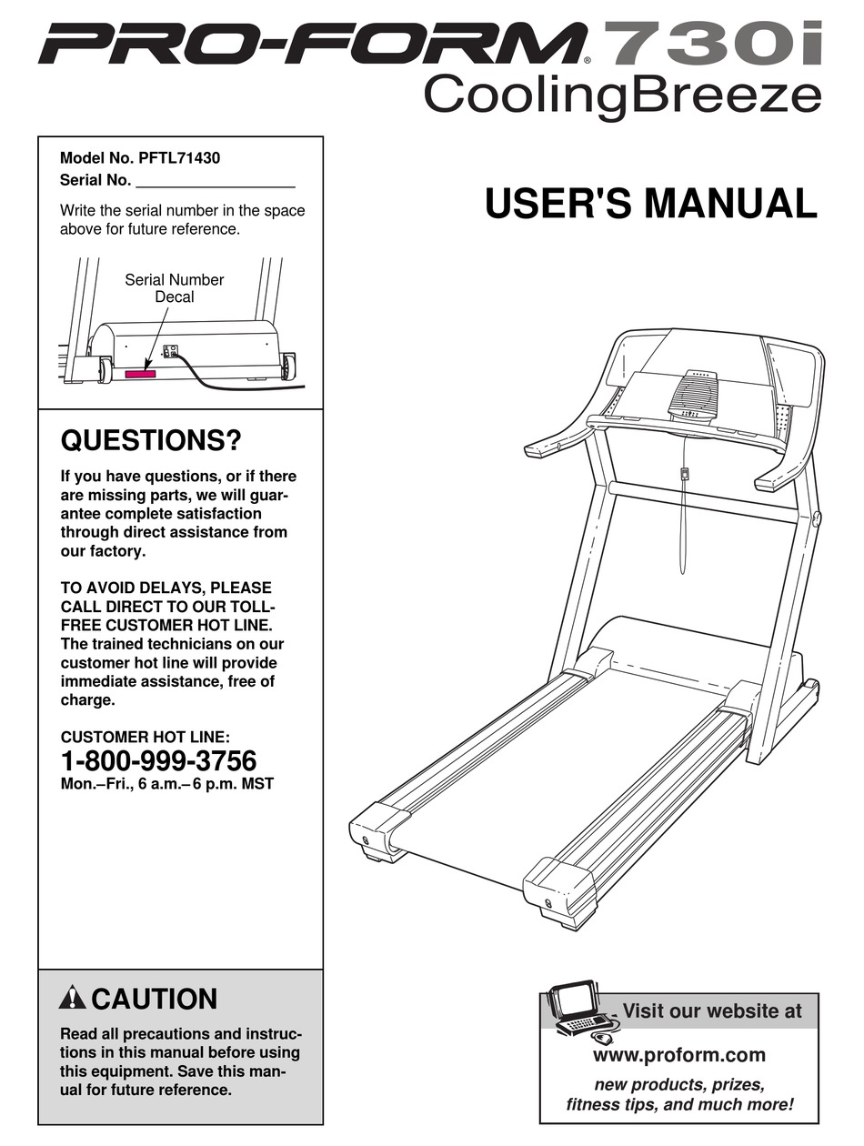 Proform 730i treadmill new arrivals