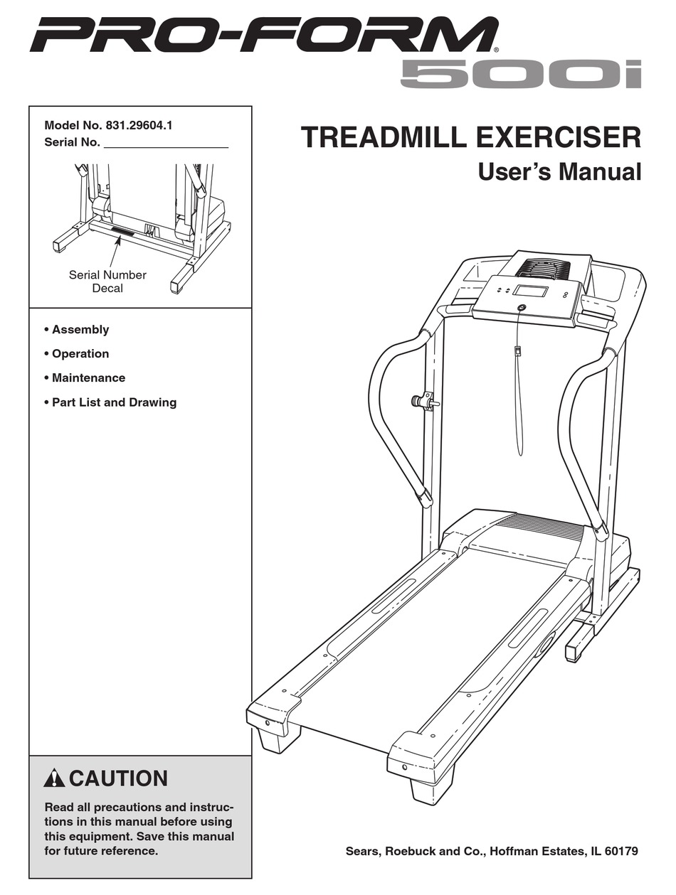 Proform xp 550e discount manual