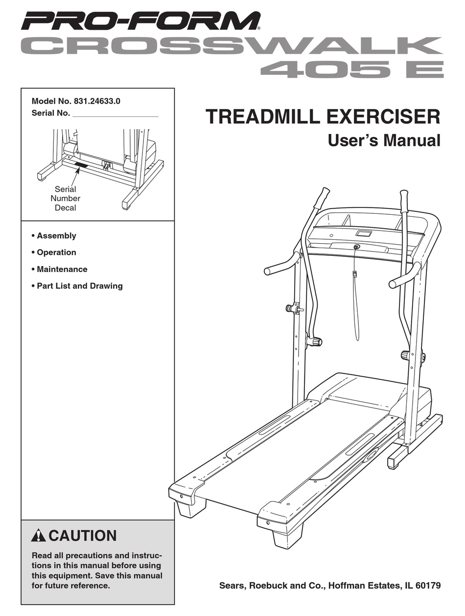 Proform crosswalk 397 online manual