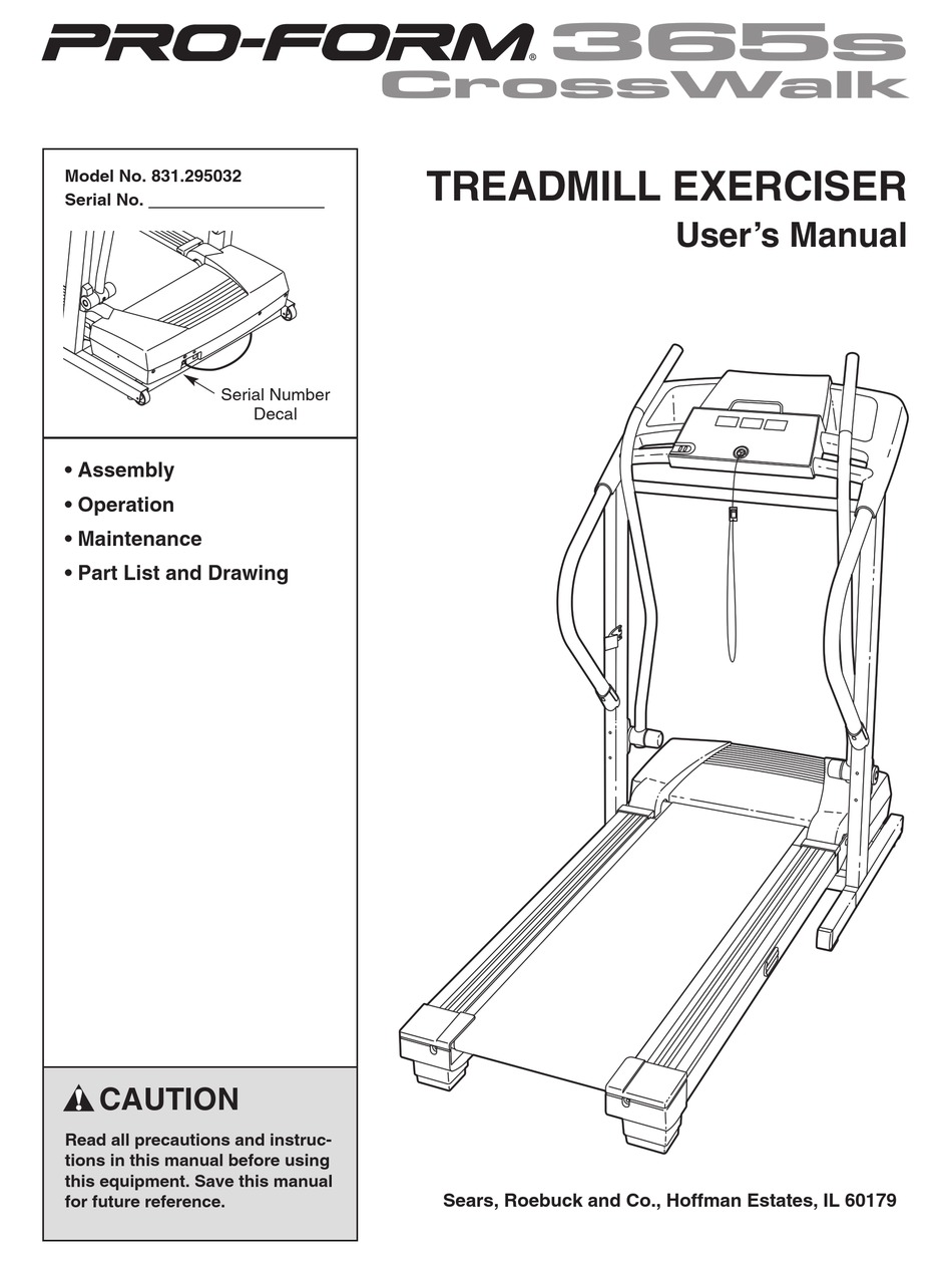 PROFORM CROSSWALK 831.295032 USER MANUAL Pdf Download | ManualsLib