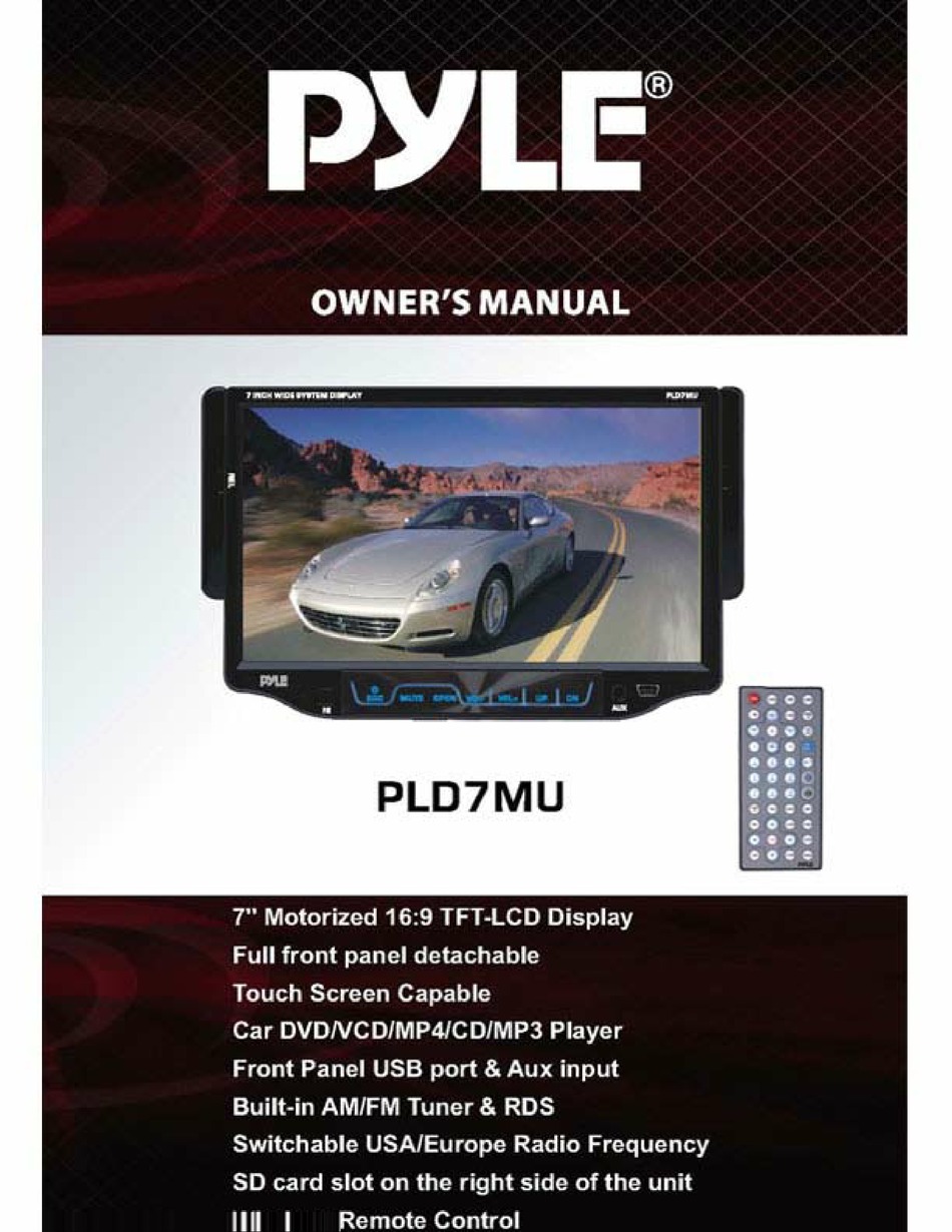 PYLE AUDIO PLD7MU OWNER'S MANUAL Pdf Download ManualsLib