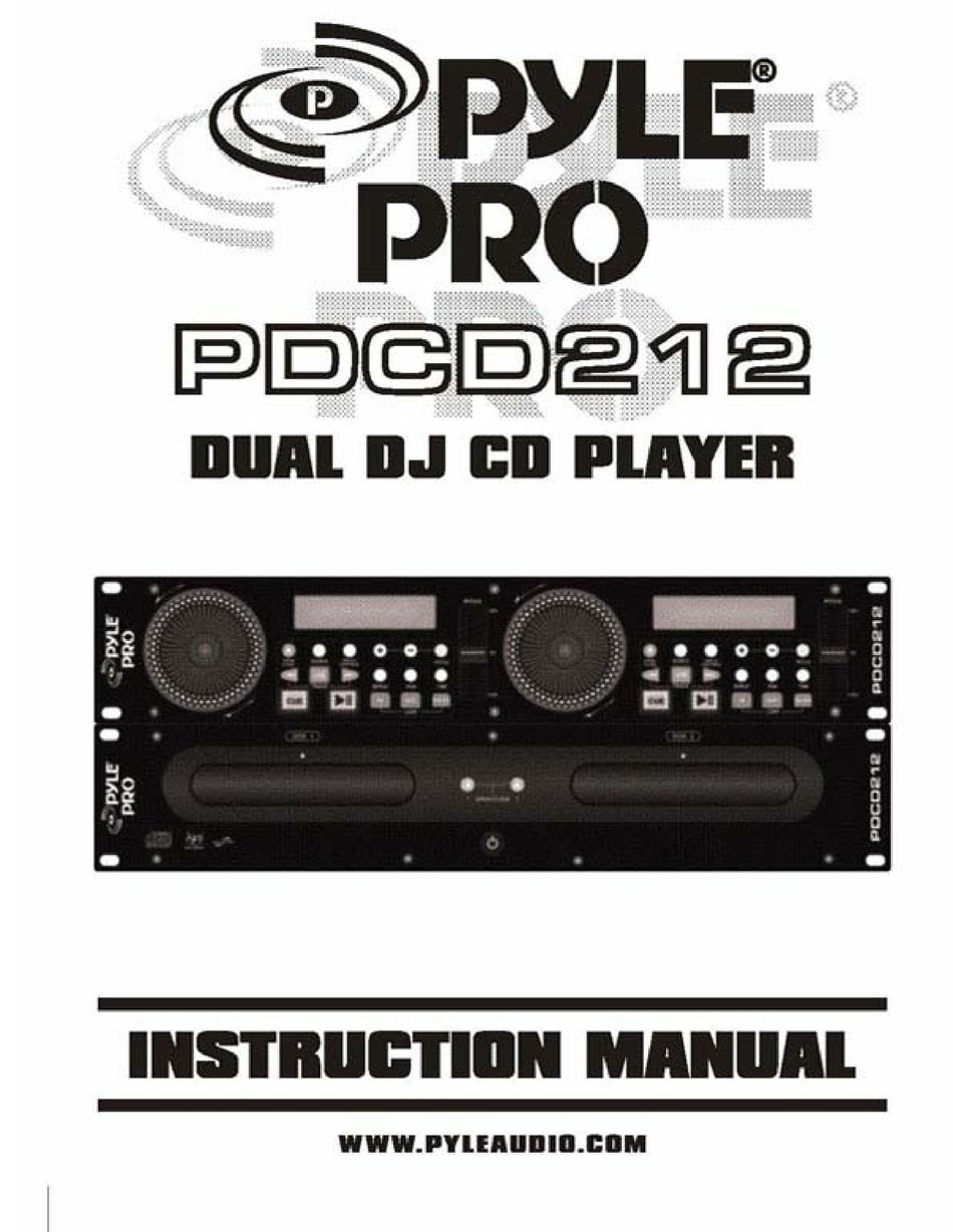 PYLE AUDIO PDCD212 INSTRUCTION MANUAL Pdf Download | ManualsLib