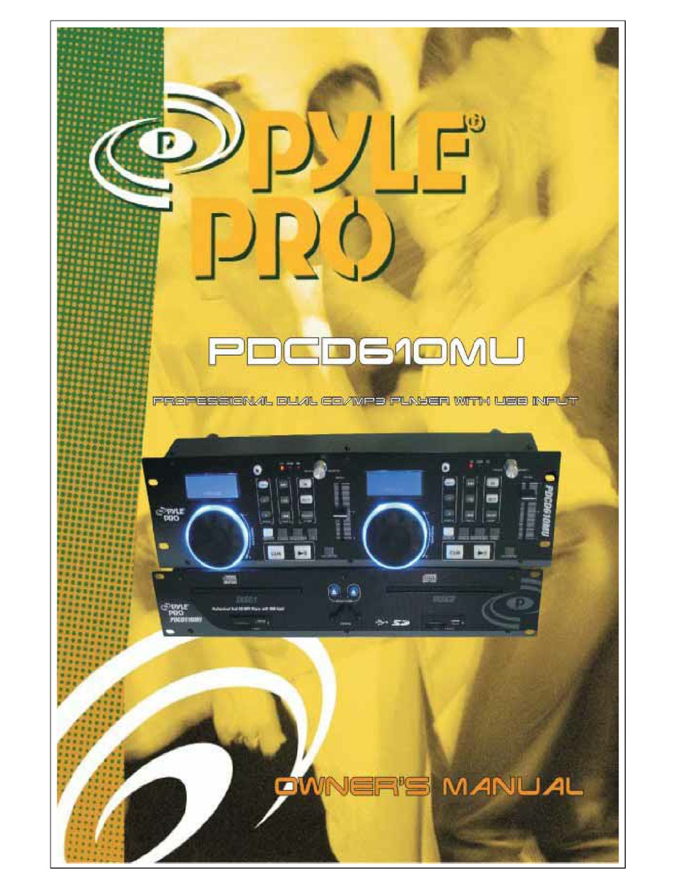 PYLE AUDIO PDCD610MU OWNER'S MANUAL Pdf Download ManualsLib