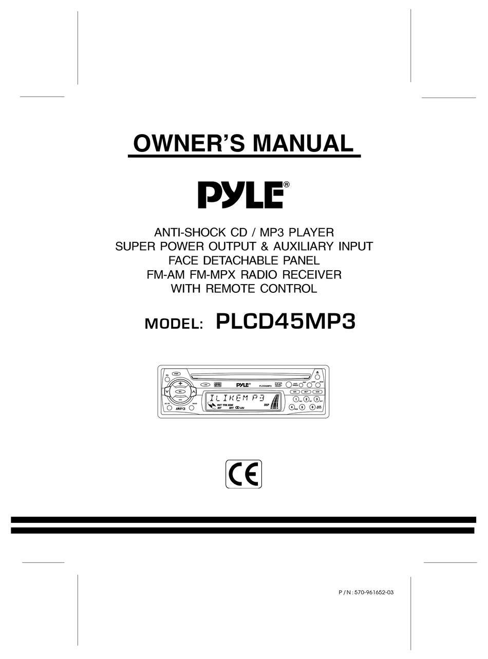 PYLE PLCD45MP3 OWNER'S MANUAL Pdf Download ManualsLib