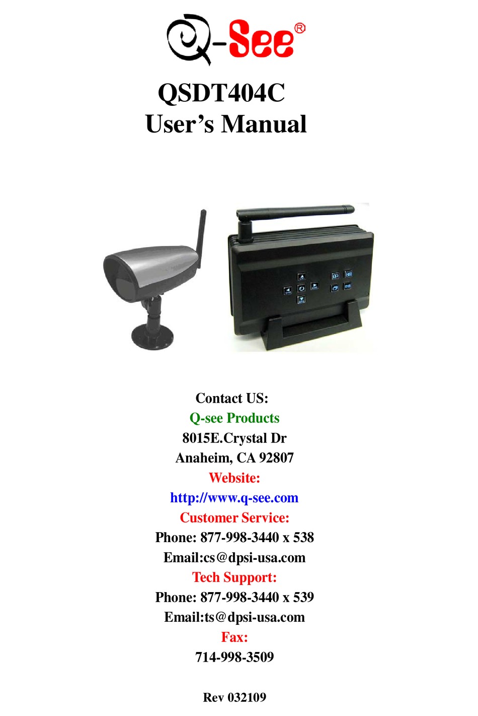 Q-SEE QSDT404C USER MANUAL Pdf Download | ManualsLib