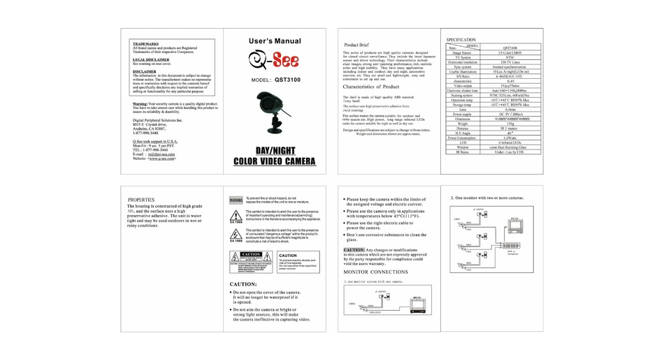 QSEE QST3100 USER MANUAL Pdf Download ManualsLib