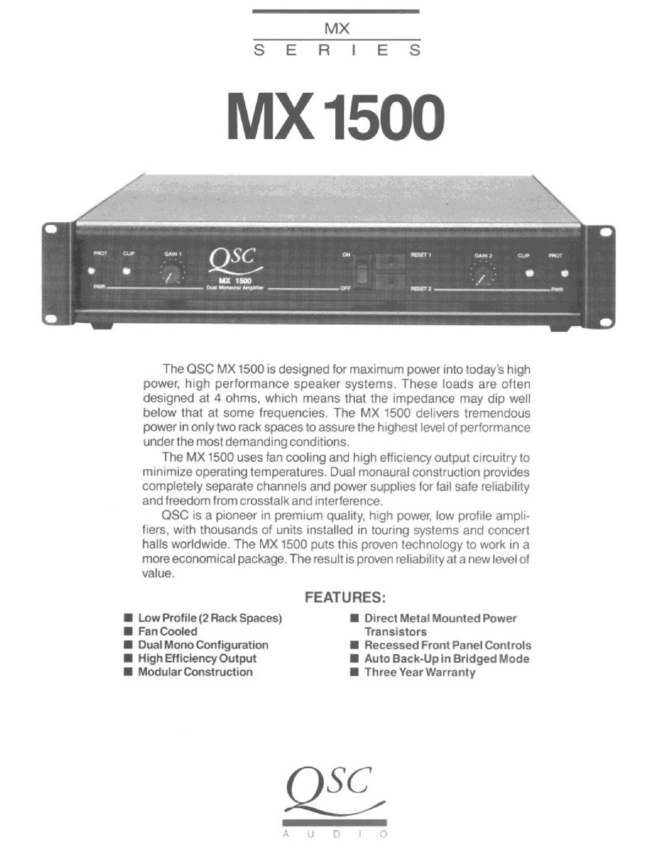 qsc mx 1500 service manual