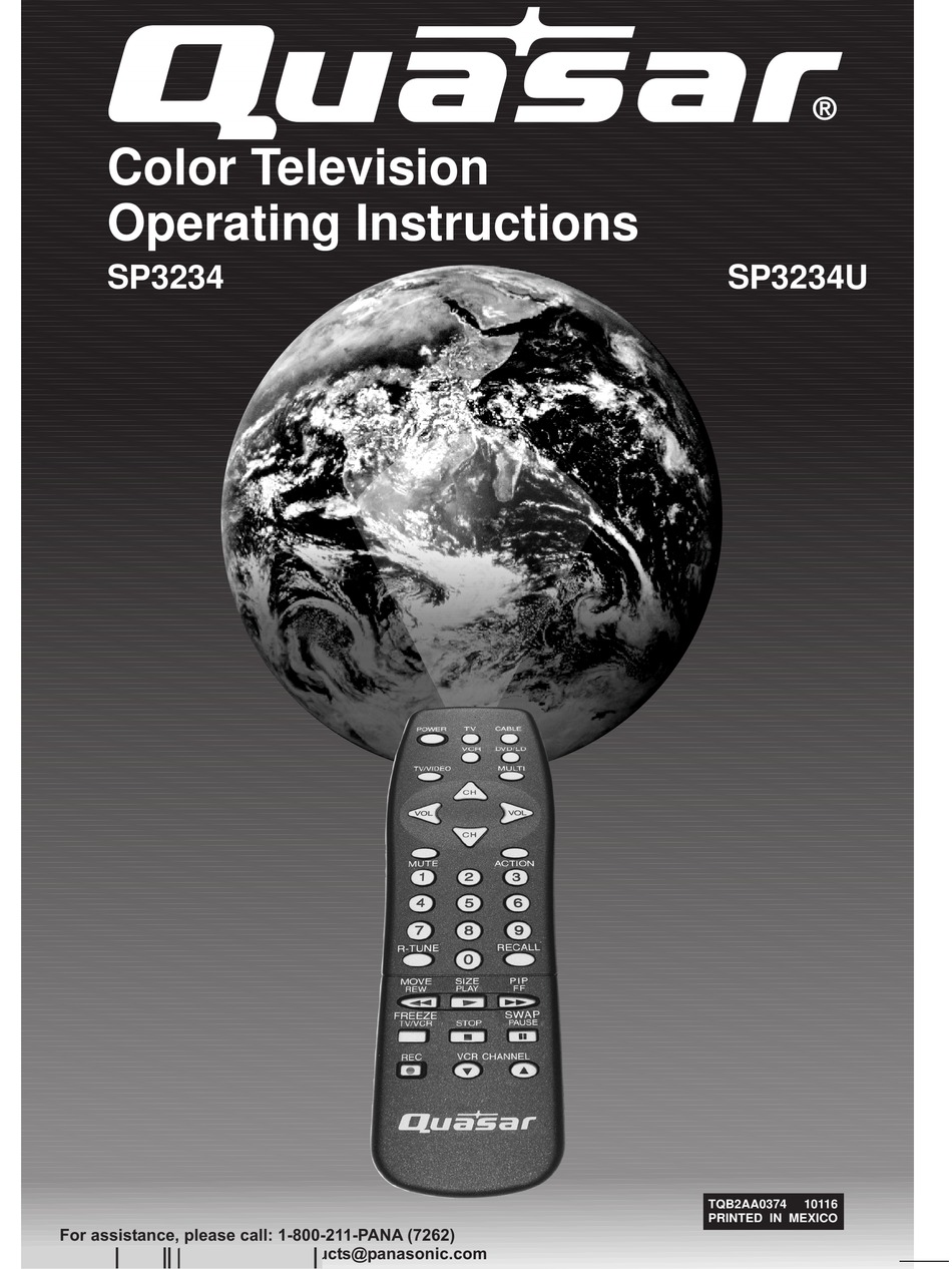 QUASAR SP3234, SP3234U OPERATING INSTRUCTIONS MANUAL Pdf Download