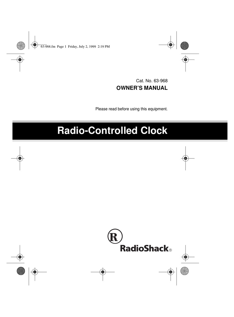 RADIO SHACK 63968 OWNER'S MANUAL Pdf Download ManualsLib