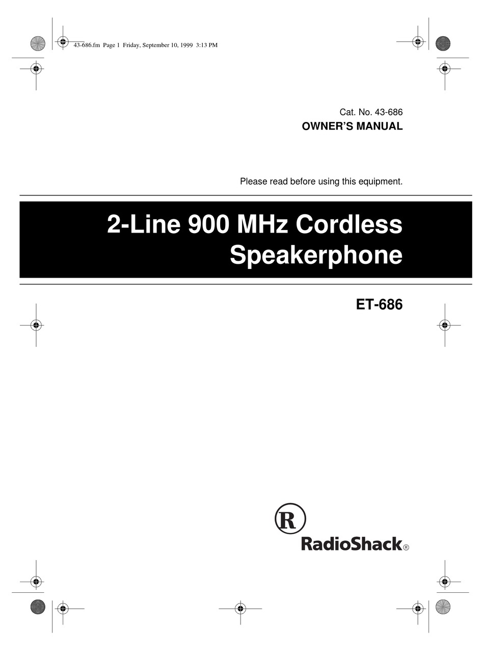 RADIO SHACK ET-686 OWNER'S MANUAL Pdf Download | ManualsLib