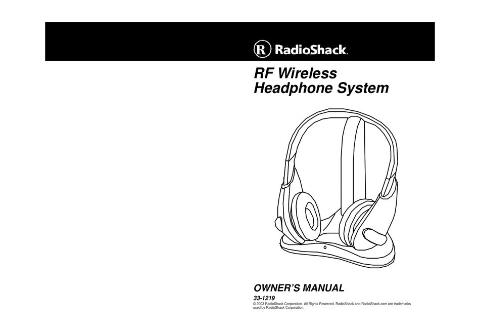 radio shack wireless infrared headphones 33 280 manual