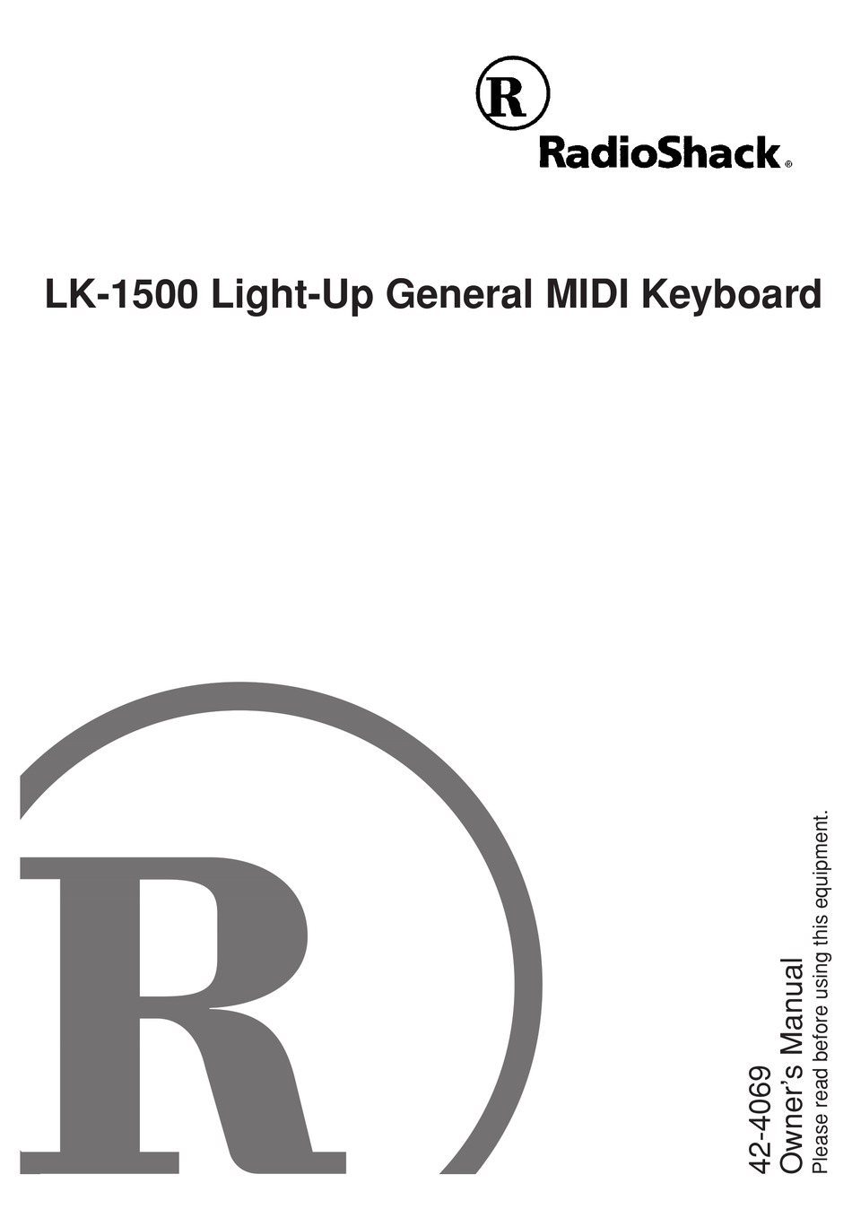 RADIO SHACK LK1500 OWNER'S MANUAL Pdf Download ManualsLib