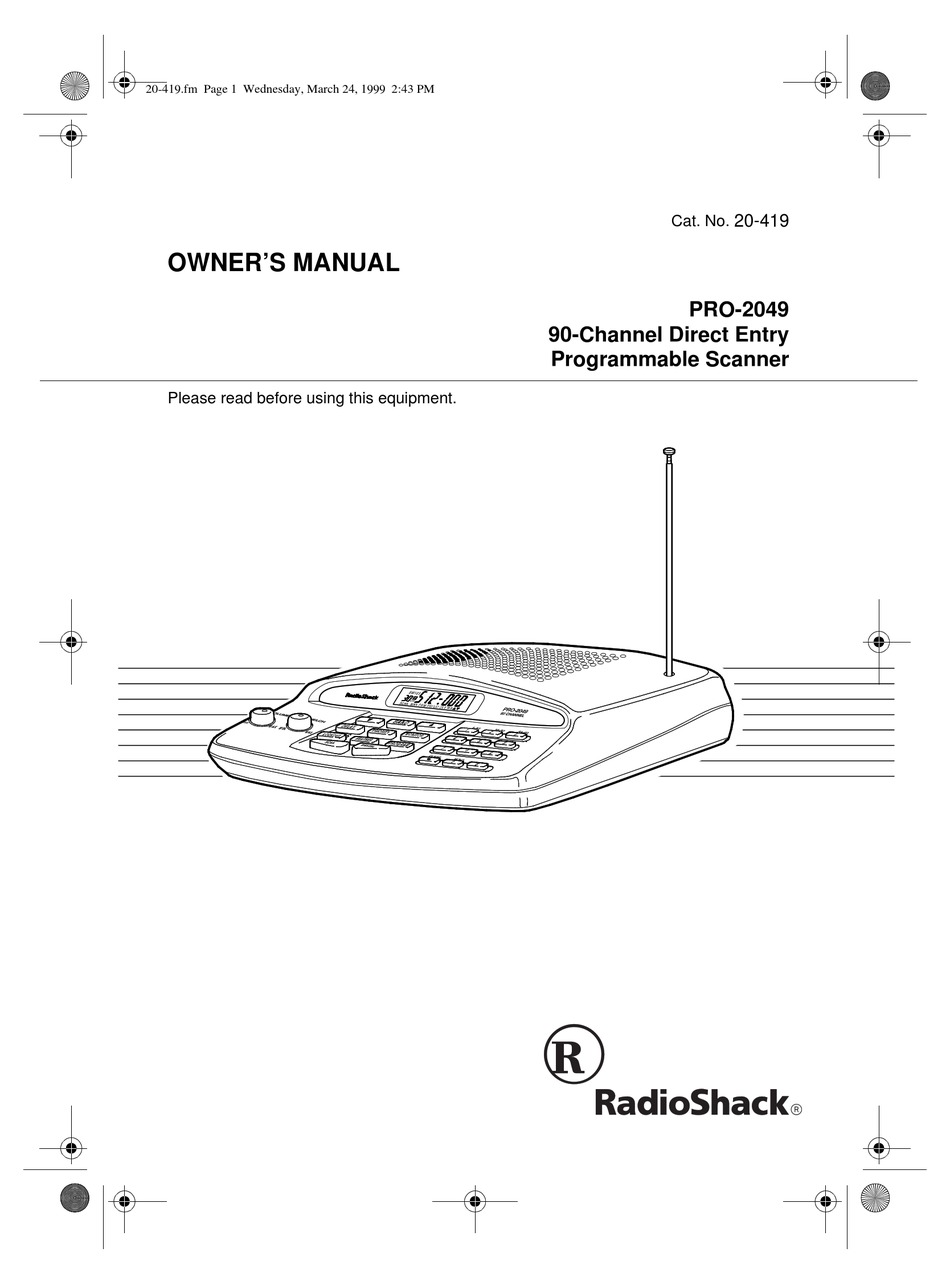 RADIO SHACK PRO-2049 OWNER'S MANUAL Pdf Download | ManualsLib