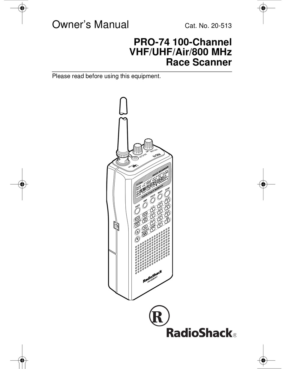 Radio Shack Race Scanner Owner S Manual Pdf Download Manualslib