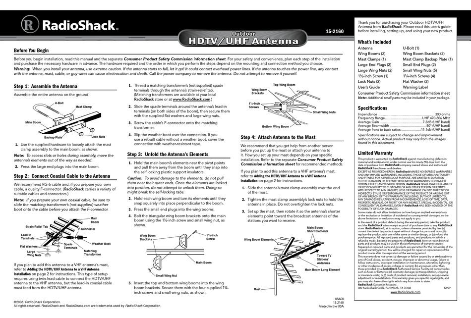 Radio shack pro 62 user manual