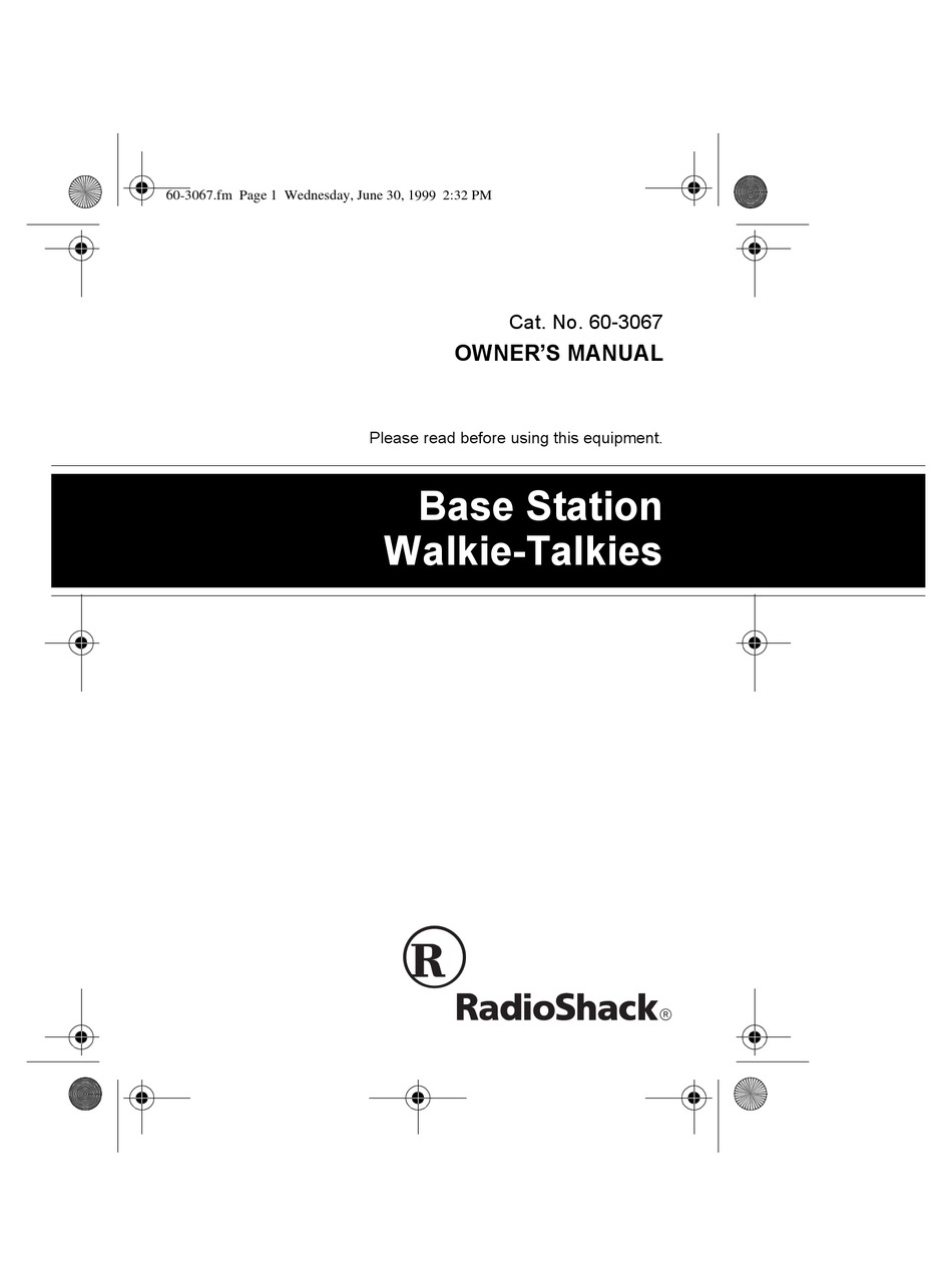 RADIO SHACK 603067 OWNER'S MANUAL Pdf Download ManualsLib